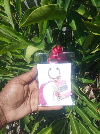 Llavero en resina ABC