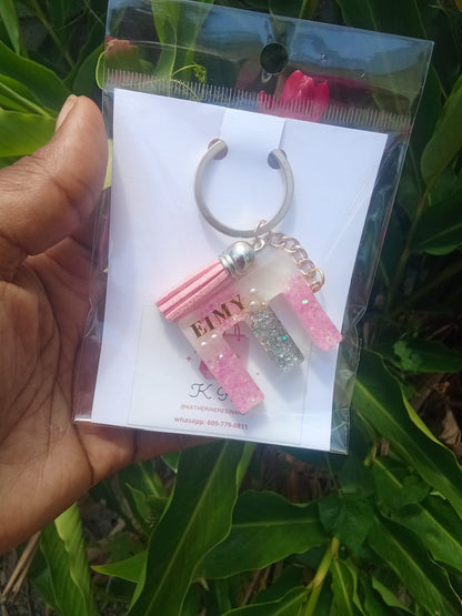 Llavero en resina ABC