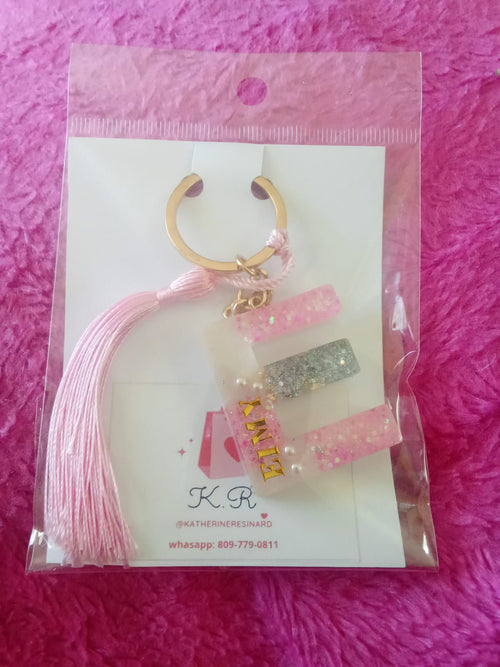 Llavero en resina ABC